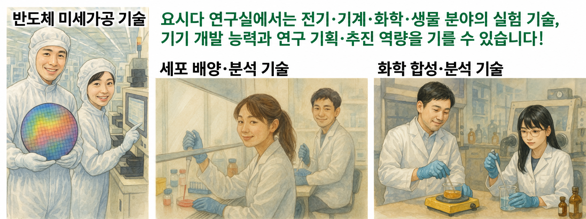 반도체 미세가공, 세포 배양·분석, 화학 합성·분석 기술